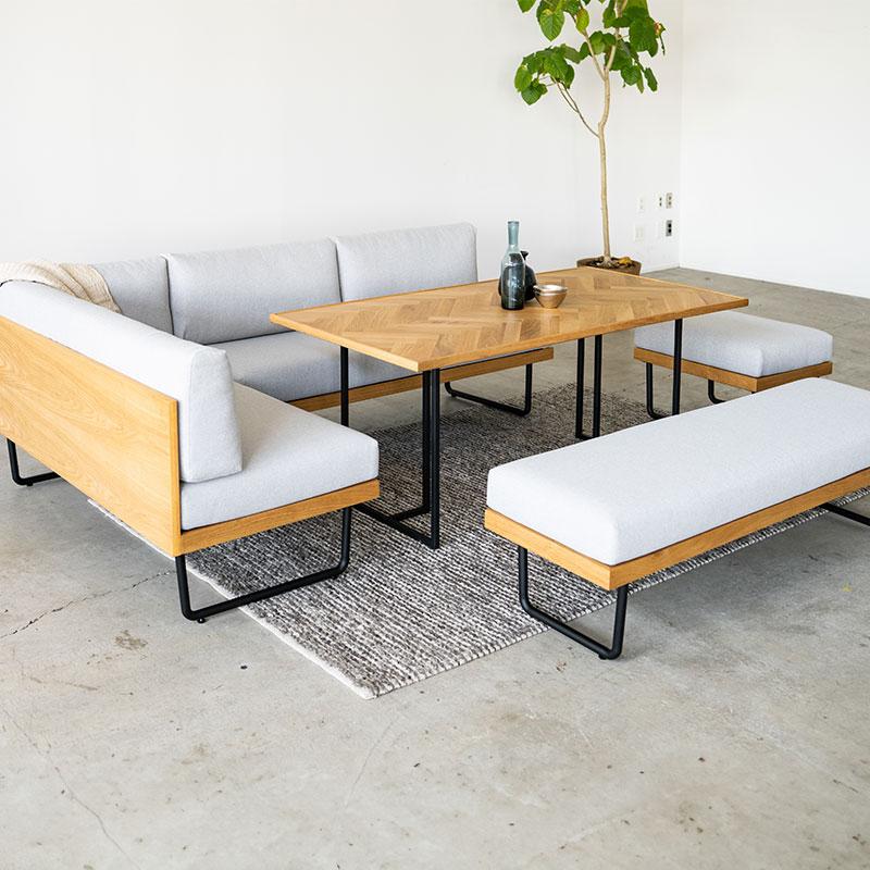 NOWHERE LIKE HOME 正規品 ダイニングテーブル 北欧 ヘリンボーン柄 幅