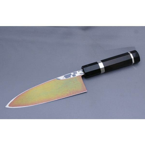 堺箱八 155mmダマスカス出刃包丁 青二鋼 伝統の堺包丁 青紙2号 堺箱八 155mmダマスカス出刃包丁 青二鋼 伝統の堺包丁 青紙2号