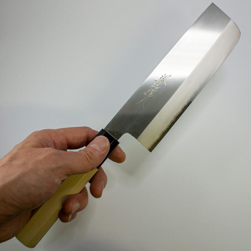 堺箱八 166mm ステンレス菜切包丁 銀三鋼 銀紙3号 刃渡り16.6cm 堺箱八 166mm ステンレス菜切包丁 銀三鋼 銀紙3号 刃渡り16.6cm