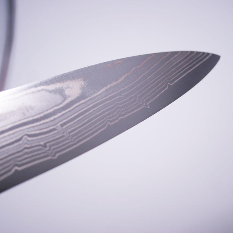 堺箱八 牛刀包丁 シェフナイフ AUS-10ニッケル墨流し 8寸 : 無垢材家具