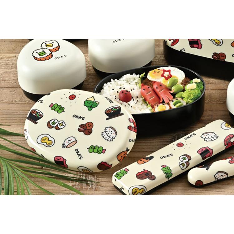 HAKOYA 弁当箱 2段 おしゃれ 布貼小判一段弁当 480 480ml OKA'S