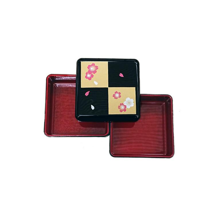 HAKOYA ミニ重箱 ミニお重珍味角 160ml 桜市松 内朱塗 日本製