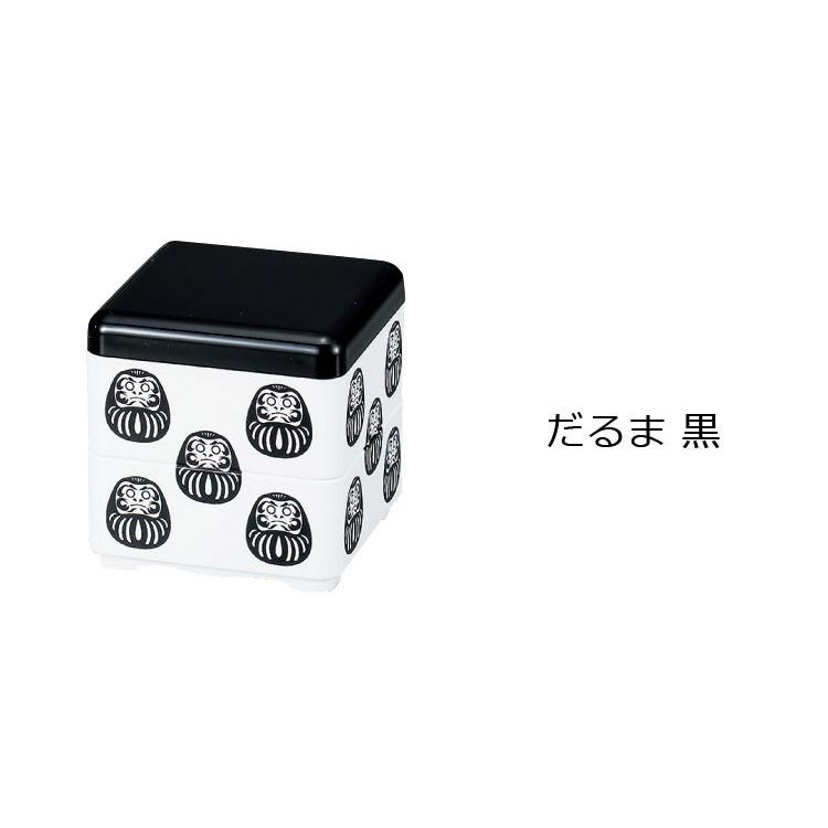 レトロ☆ミニ重箱 HAKOYA ミニ重箱 ミニお重珍味角 160ml 梅扇面 内朱塗 日本製 : ハコヤ