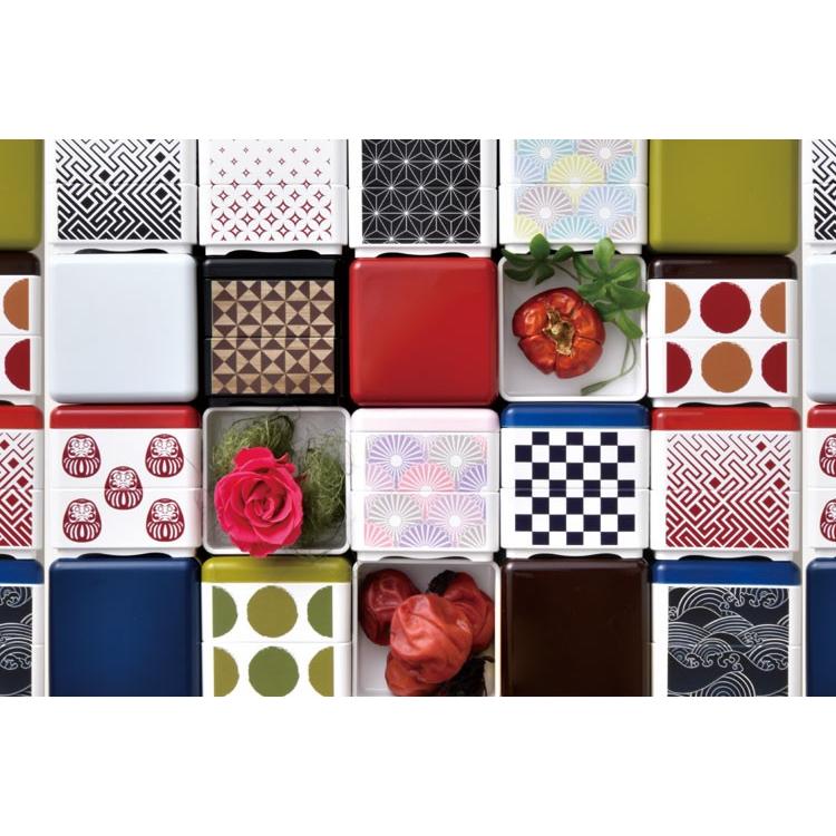 HAKOYA ミニ重箱 ミニお重 角 160ml 渦波 日本製 : ハコヤショップ