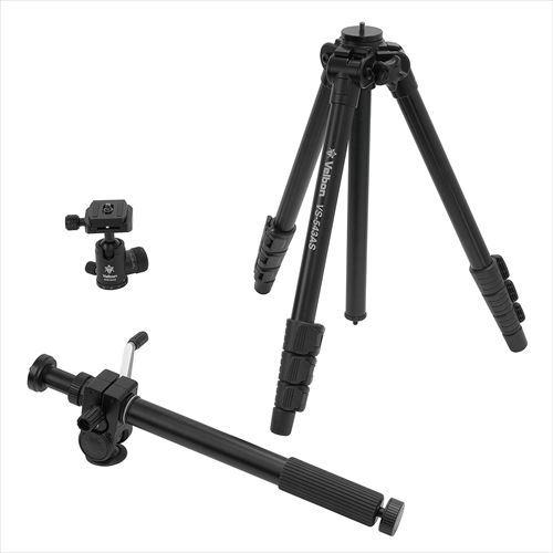 Velbon（ベルボン） 中型アルミ製三脚 VS-543AS 4907990500281 ハイポジション・俯瞰撮影対応 26mm 4段 マクロ撮影 ローポジション対応の画像