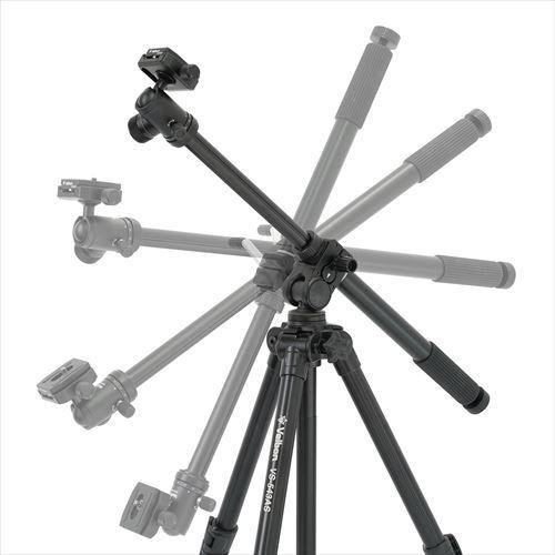 Velbon（ベルボン） 中型アルミ製三脚 VS-543AS 4907990500281 ハイポジション・俯瞰撮影対応 26mm 4段 マクロ撮影 ローポジション対応の画像