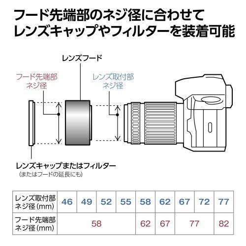 ハクバ メタルレンズフード 62mm ブラック KMH-62 4977187322774 |  | 03