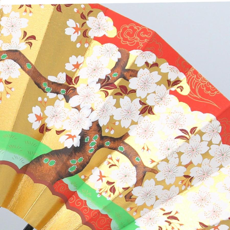 飾り扇子 さくら 黒塗 9寸5分 飾扇子 扇子立て 紙箱セット 贈り物 縁起物 プレゼント インテリア 海外 日本製 創業1718年 京都老舗 扇子の白竹堂_4