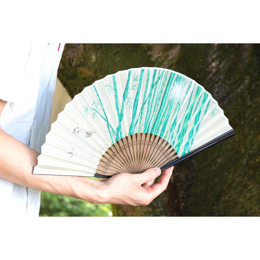 白竹堂 扇子 メンズ 男性 名入れ 日本製 高級 ラッピング無料 桐箱入り