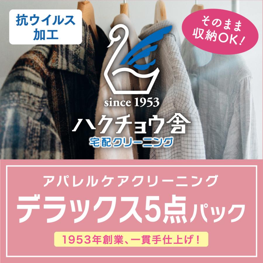 クリーニング 宅配 デラックス5点パック 高級ブランド品 詰め放題 送料無料 コート ダウン ジャケット 丁寧仕上げ 高品質
