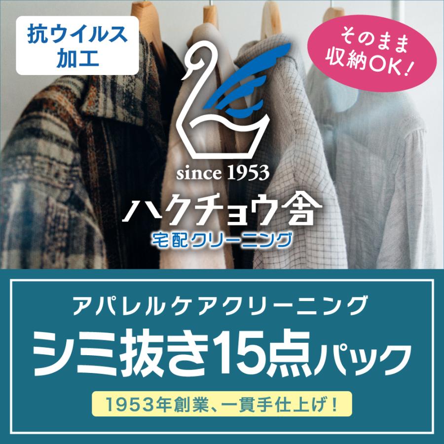 クリーニング 宅配 シミ抜き15点パック 詰め放題 送料無料 ダウン ジャケット コート 衣替え 丁寧仕上げ 高品質