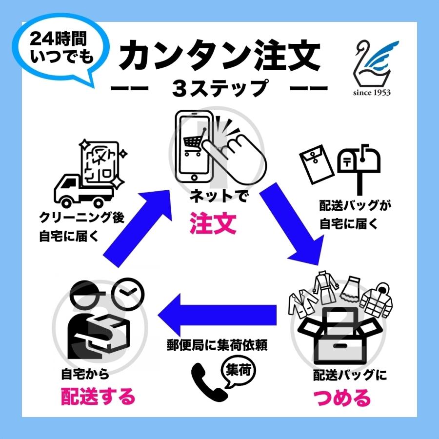 クリーニング 宅配 15点パック 詰め放題 送料無料 コート ダウン ジャケット 衣替え 丁寧仕上げ 高品質｜hakuchousha-store｜02