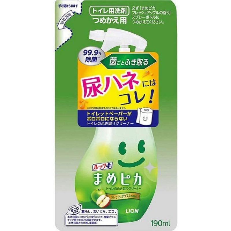 ランキング総合1位ルック まめピカ トイレのふき取りクリーナー 詰め替え用 190ml ×10個セット トイレ洗剤 ルックまめピカ 抗菌プラス トイレのふき取りクリーナー 詰替用 190ml 住居洗剤・トイレ用