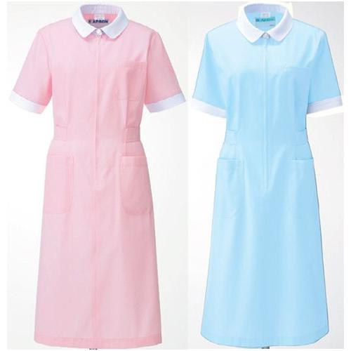050 カゼン ナースワンピース 女性用 透け防止 ホワイト ブルー 医療用 看護師用 ナースウェア 工業洗濯可 制菌 050 白衣ネット ヤフー店 通販 Yahoo ショッピング