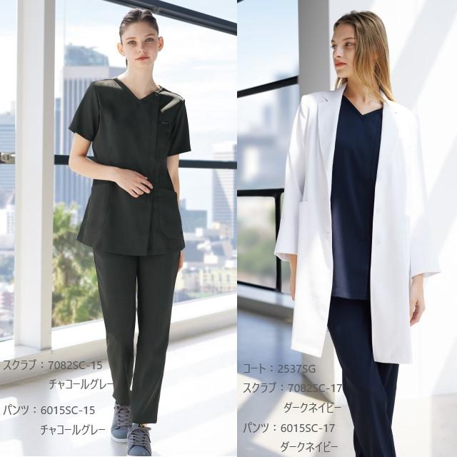 7082SC スクラブ 白衣 ジップスクラブ レディース folk フォーク 小松