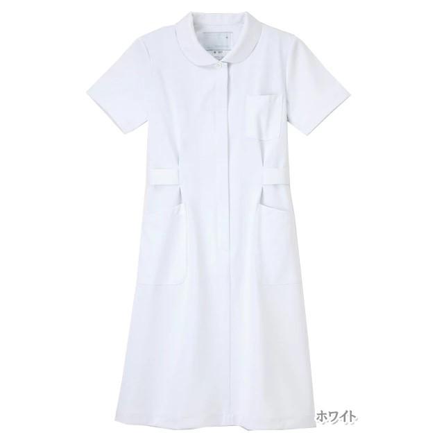 HO1917 ナガイレーベン 白衣 ナースウェア ワンピース 女性用 半袖 襟付き 制菌加工 制電 吸水 防汚 透け防止 NAGAILEBEN | ナガイレーベン | 01