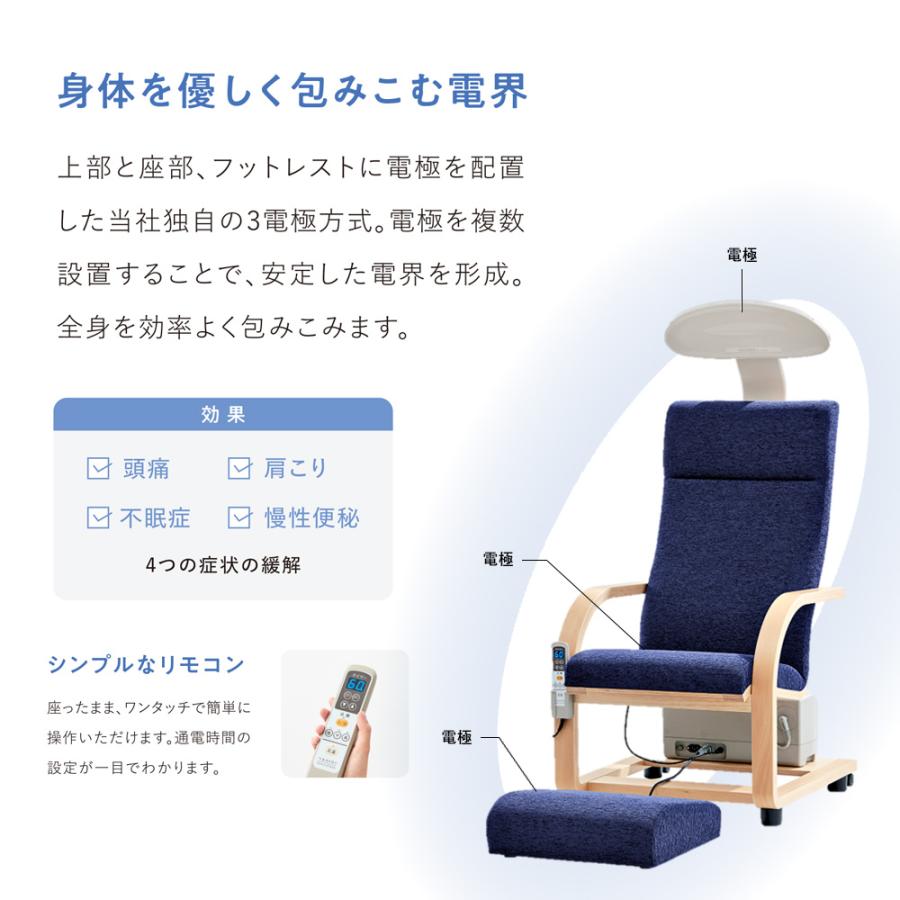 ヘルストロン Hc9000WE ダークブルー メーカー保証 電位治療器 頭痛