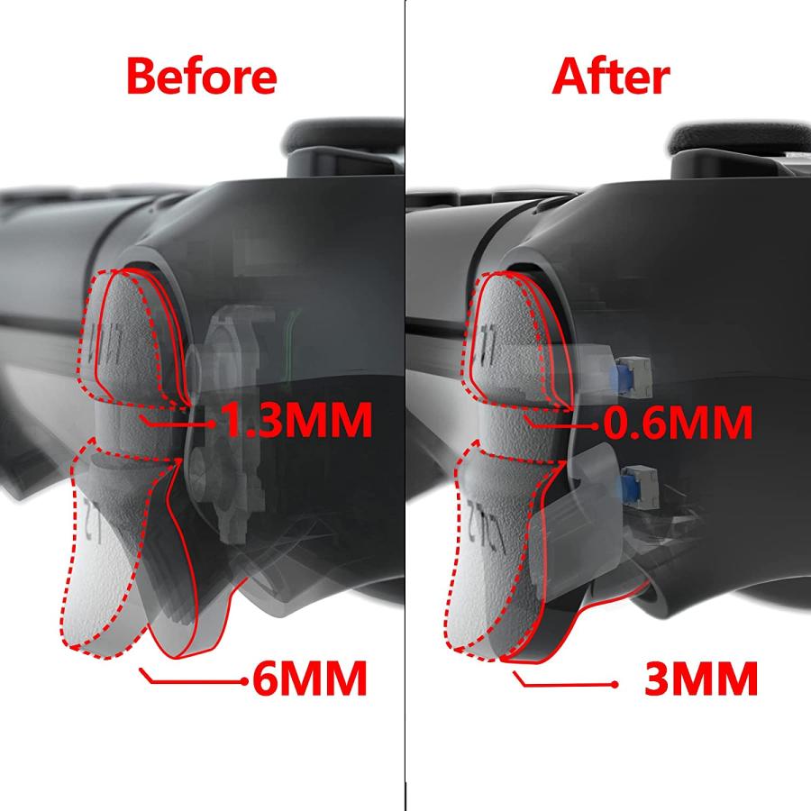 eXtremeRate P4MD003 タクタイル クリッキーキット PS4 コントローラー