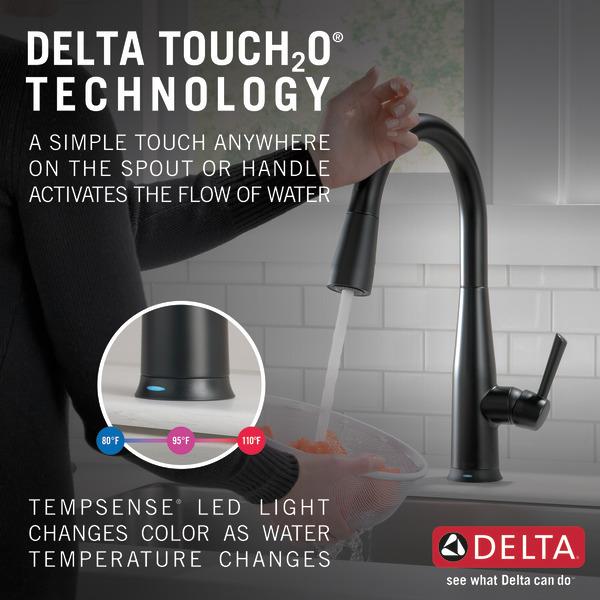 デルタ タッチ水栓 キッチン 水栓 蛇口 交換 リフォーム DIY 輸入水栓