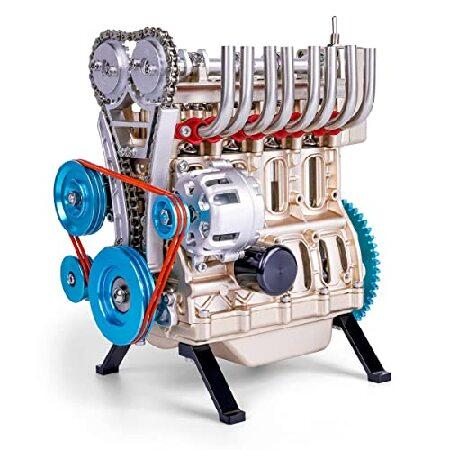 Teching 4 Cylinder Full Metal Model Engine Assembly Kit Kids Run