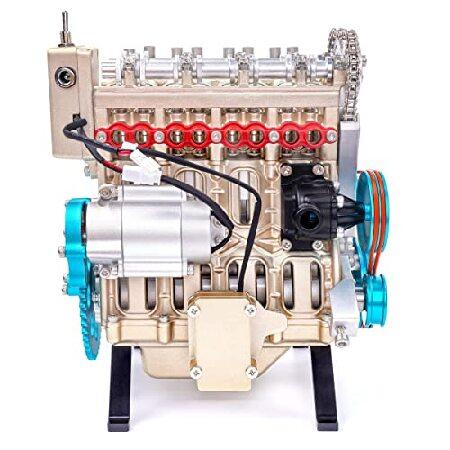 Teching 4 Cylinder Full Metal Model Engine Assembly Kit Kids Run