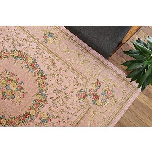 サヤンサヤン 花柄 ラグ カーペット ラグ マット マット 家具 インテリア アルダ 0x250 3畳 優美に織り描かれるお花が綺麗な シェニール糸の足ざわりやさしい エレガントタイプのゴブラン織りカーペットで A B01lyx6g4t 2412 サヤンサヤン ローズ 薄い ベルギー製
