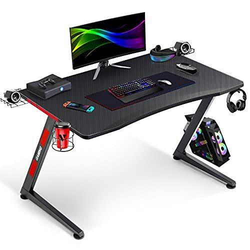 Gtracing あなたの高さに合わせるデスク ゲーミングデスク デスク 机 パソコンデスク ゲームデスク ゲーマーに向け 幅 108 Cm 奥行60cm レッド 耐荷重80kg Z字フレーム 組立簡単 レッド Z02 Red A B08l3r5kgs 2413 薄利多売堂