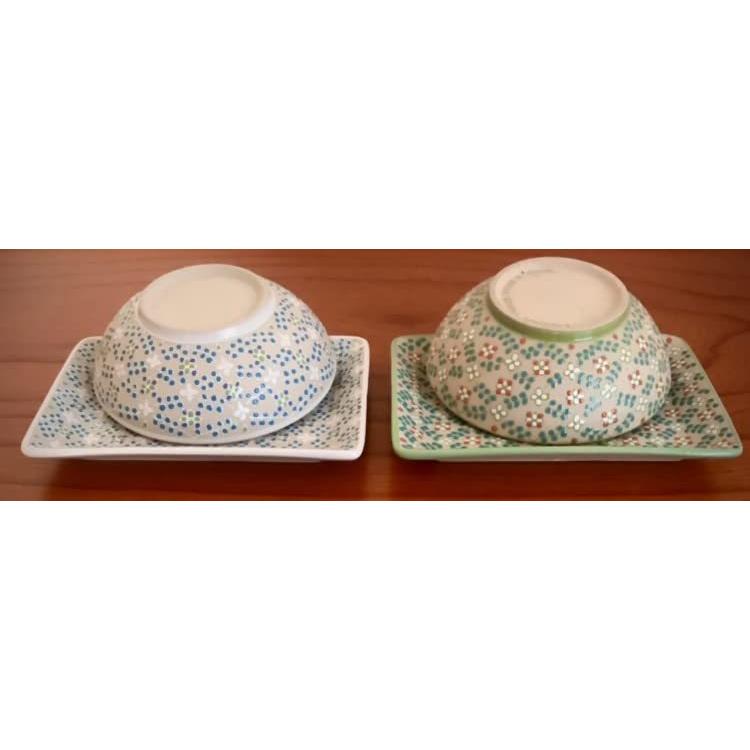 夫婦茶碗 取り皿 ペア 食器 グラス カトラリー セット おしゃれ セット 取り皿 手描き 陶器品 一点物 メキシコ 輸入品 結婚 記念 新築 祝い 母の A B09kq7qsbb 2422 薄利多売堂 大好き