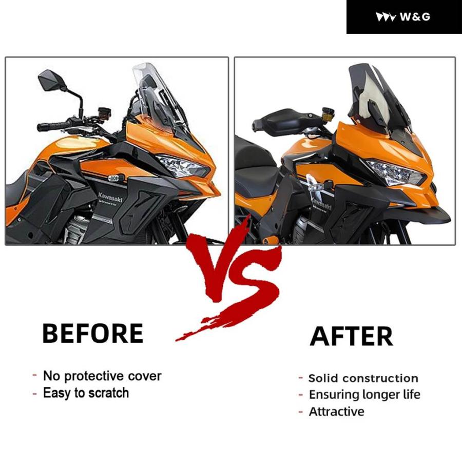 ブランド登録なし - 並行輸入品自動二輪車 自動二輪車 フロントビークフェアリングエクステンションホイールエクステンダーカバーカワサキヴェルシス1000 2019 2020 VERSYS1000