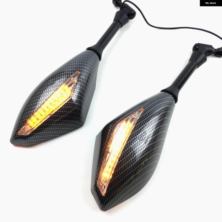 並行輸入品 オートバイ LEDウィンカー サイドミラー ウィンカー インジケーター バックミラー ホンダ スズキ カワサ_3
