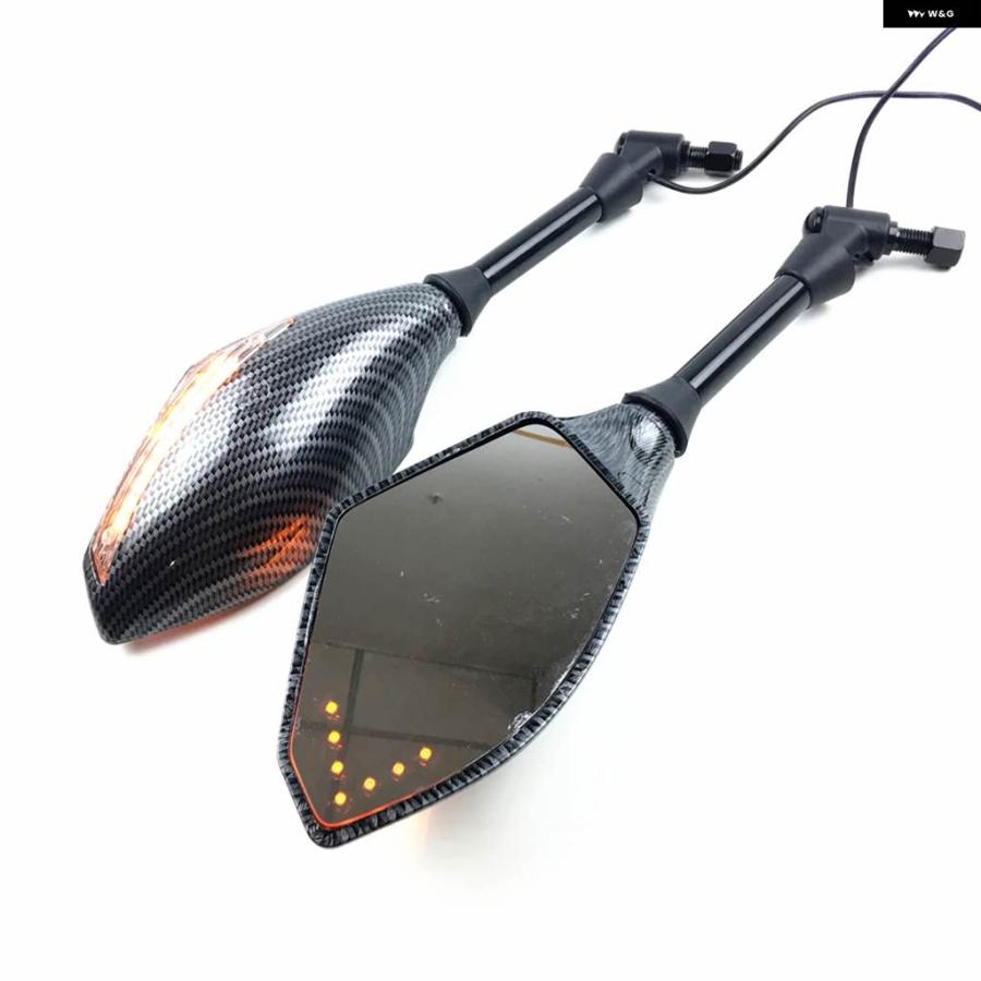 並行輸入品 オートバイ LEDウィンカー サイドミラー ウィンカー インジケーター バックミラー ホンダ スズキ カワサ_4