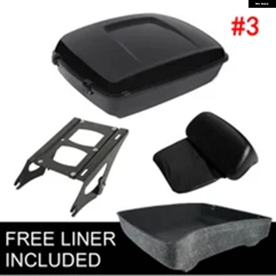 ブランド登録なし - 並行輸入品 自動二輪車 10.7 チョップド ブート バックレスト マウント 仕合わせ ラゲッジ ハーレー ツーリング ロードキング エレク