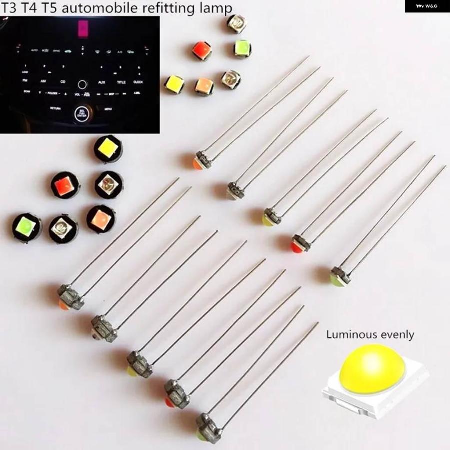 並行輸入品 10個 T3 T4 T4.7 T5 12V スーパー 3030 LED パネル ハザード灯 モバイル バルブ ランプ セントラル コントロール エアコン