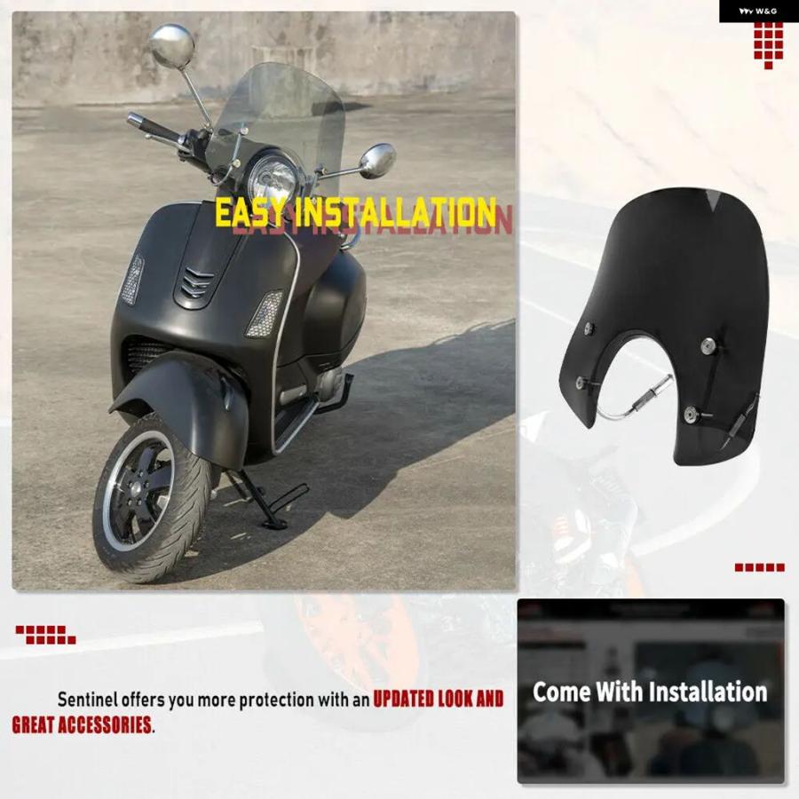 並行輸入品オートバイ バイク 風防 エアウィンドデフレクター ウィンドスクリーン ピアッジオ ベスパ LX125 LX 150 125 50 GT 200 ウィンドシールド_8