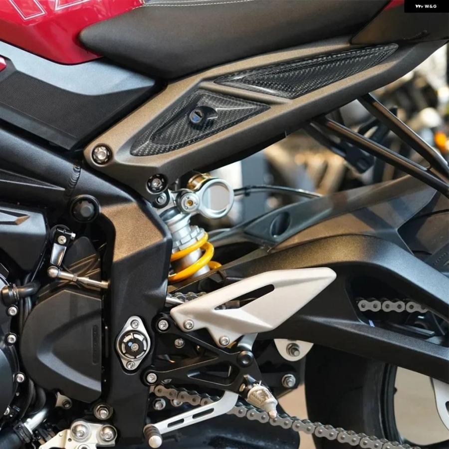並行輸入品トライアンフ STREET TRIPLE 765R 765RS 2017-2021-23 100%カーボン フェアリング サイド フェアリング フレーム オートバイ バイク_5