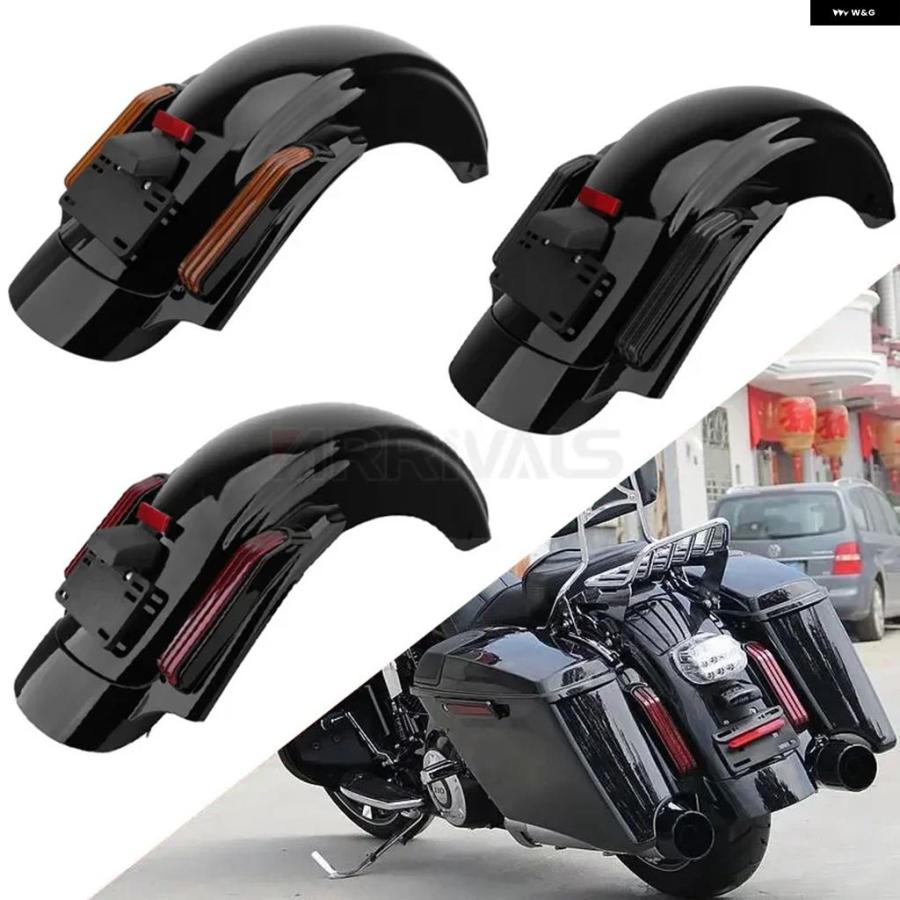 並行輸入品オートバイ バイク LED CVO スタイル リアフェンダー システム エクステンション フェイシアセット ハーレー ツーリング エレクトラ グライド_4