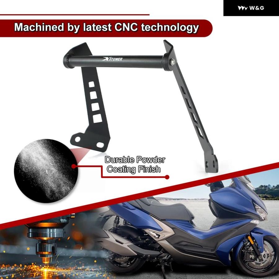 並行輸入品KYMCO 350 300I XCITING 250 400 S400 2018-22 オートバイ バイク GPS ナビゲーション マウント パテ ブラケット 携帯電話 スタンド ホルダー_5