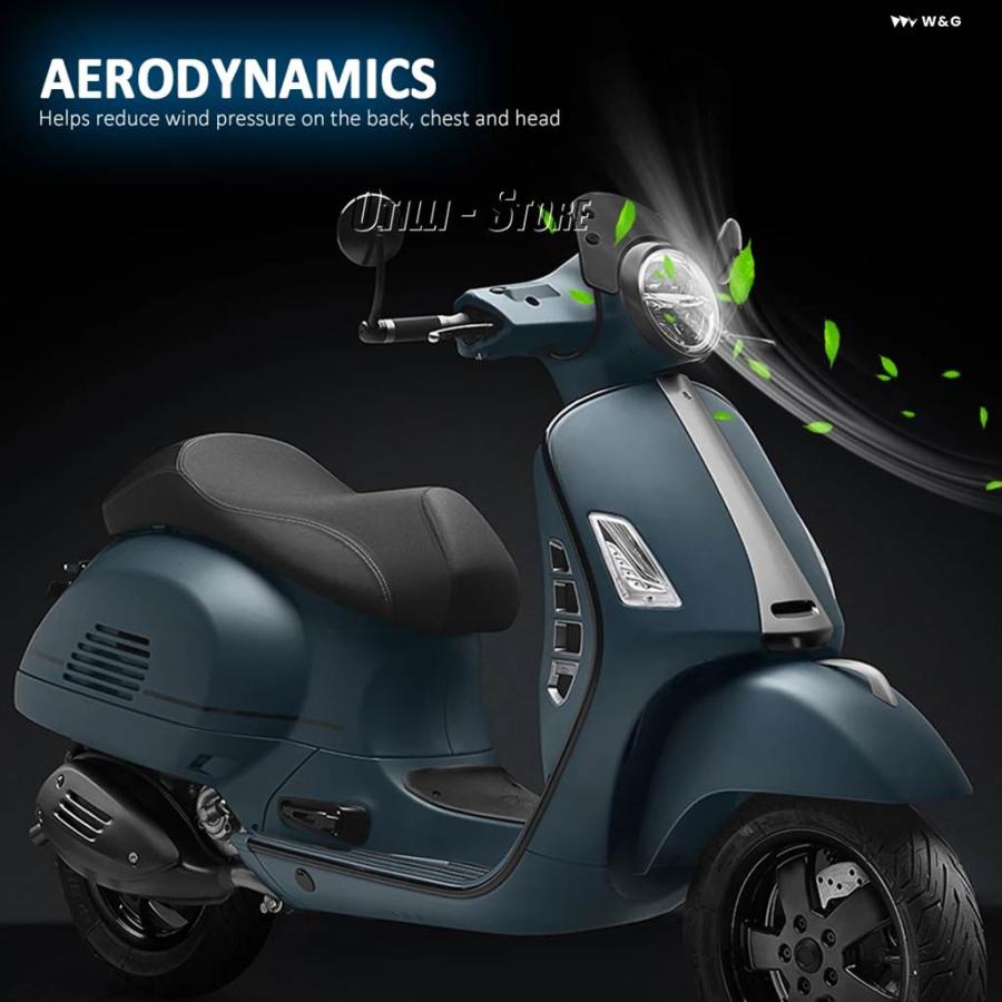 並行輸入品オートバイ GTS300 SUPER 2018 - 22 フロントガラス ヘッドライト フェアリング ウインドスクリーン ブラック VESPA SUPER_8