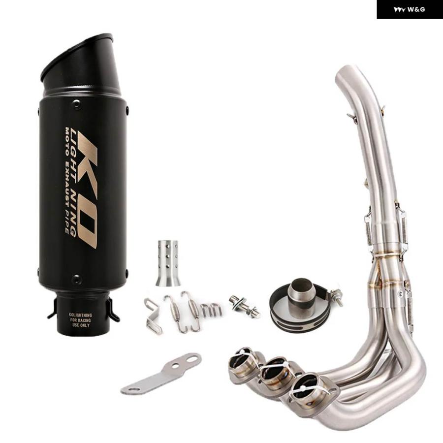 並行輸入品ヤマハ MT09 2014-2020 FZ09 FJ09 TRACER900 900GT 2015-2020 バイク 排気 システム フロントリンク パイプ マフラー システム エスケープの画像