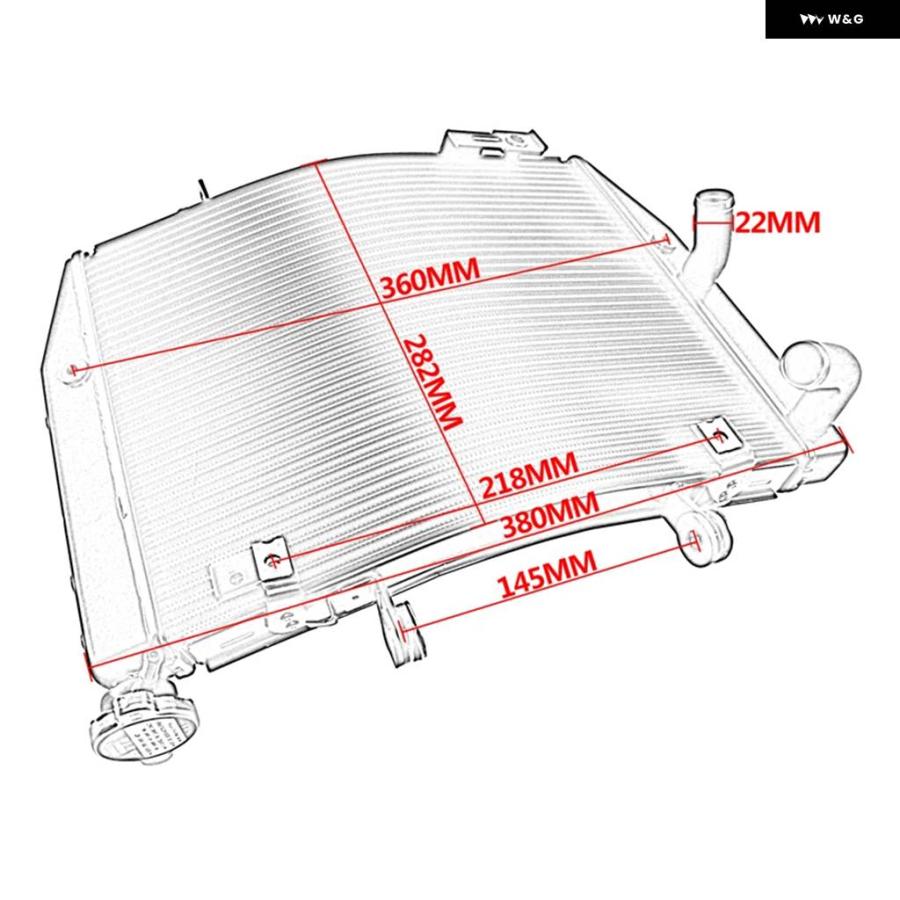 並行輸入品トライアンフ STREET TRIPLE 660S 765R 765RS 2020 2021 2022 交換部品 ラジエーター クーラー 冷却ウォータータンク T2103251の画像