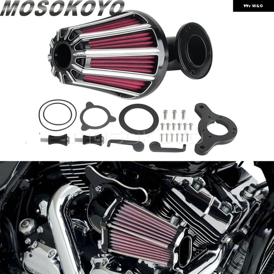 並行輸入品エア フィルター ハイフローインテーク フィルター キット エンジン プロテクター 交換用アクセサリー ハーレー ソフテイル ツーリング ロー_5