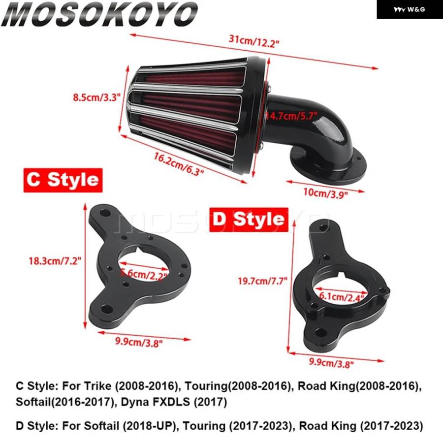 並行輸入品エア フィルター ハイフローインテーク フィルター キット エンジン プロテクター 交換用アクセサリー ハーレー ソフテイル ツーリング ロー_9