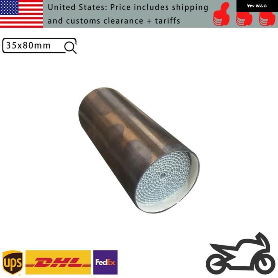 並行輸入品35X80MM バイク マフラー 高フロー EURO3 4 5 6 バイク 金属 触媒 200CPSI ハニカムコア触媒_5