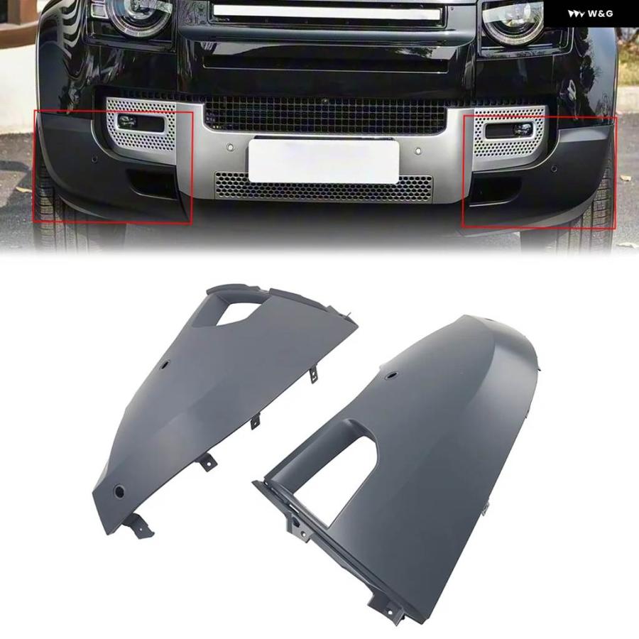 ブランド登録なし - 並行輸入品 2個車用向こう正面 バンパー 隅っこ取りまかなう プライマー 刈り込み ABS LR129727 LR129430 地びたローバー ディフェンダー