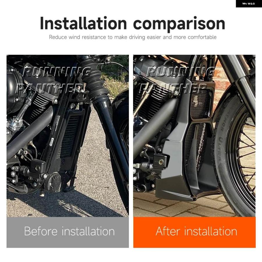 並行輸入品 オートバイ フェアリング ロワー M8 ソフテイル モデル 2018-2024 フロントスポイラー エアダム_2