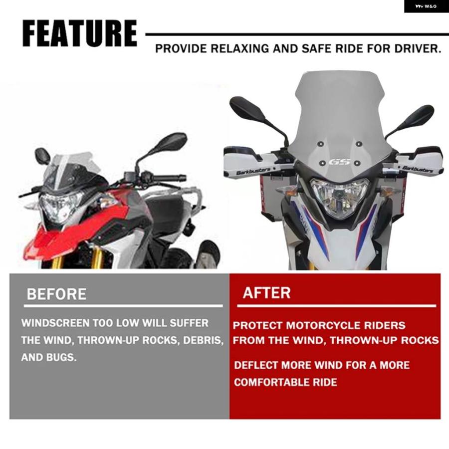並行輸入品BMW G310GS 2017 - 2025年20月20日型G310用 バイク アクセサリー フロントガラス ディフレクター_9