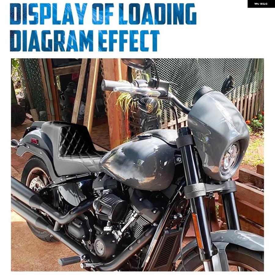 並行輸入品 オートバイ 運転席助手席前席後席ツーアップ用 クッション シート ハーレー ダビッドソン ソフテイル ファットボーイ_7