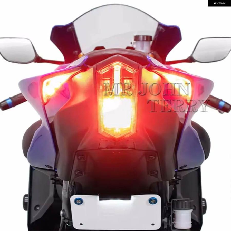並行輸入品 オートバイ テールライト ヤマハ YZF R7 YZFR7 YZF-R7 2022-2025 一体型 LED リアウィンカー インジケーター フラッ_2