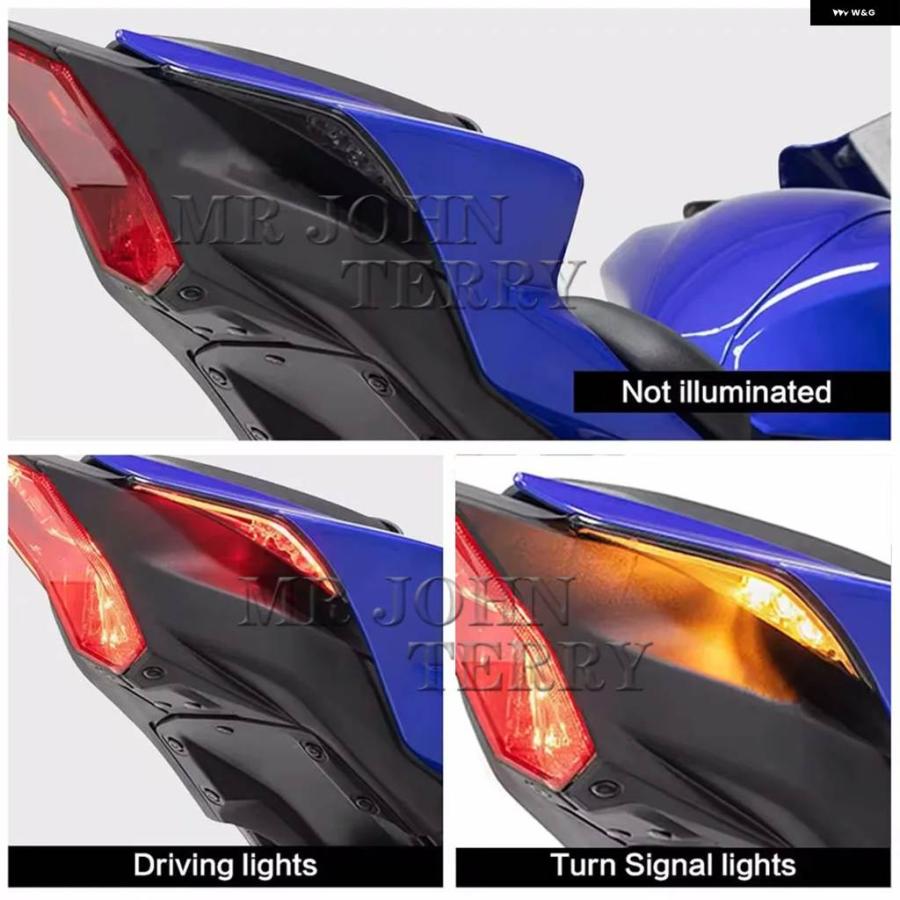 並行輸入品 オートバイ テールライト ヤマハ YZF R7 YZFR7 YZF-R7 2022-2025 一体型 LED リアウィンカー インジケーター フラッ_6