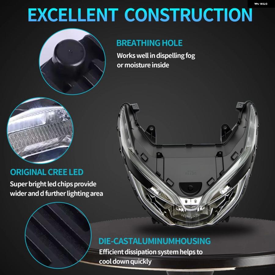 ブランド登録なし - 並行輸入品 ホンダ PCX150 前照灯 上端照明ランプ 協議会 2018 - 2020PCX 125 CCPCX 150 2019PCX125 前照灯 自動二輪車